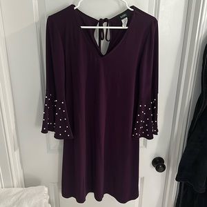 MSK burgundy pearl dress size small